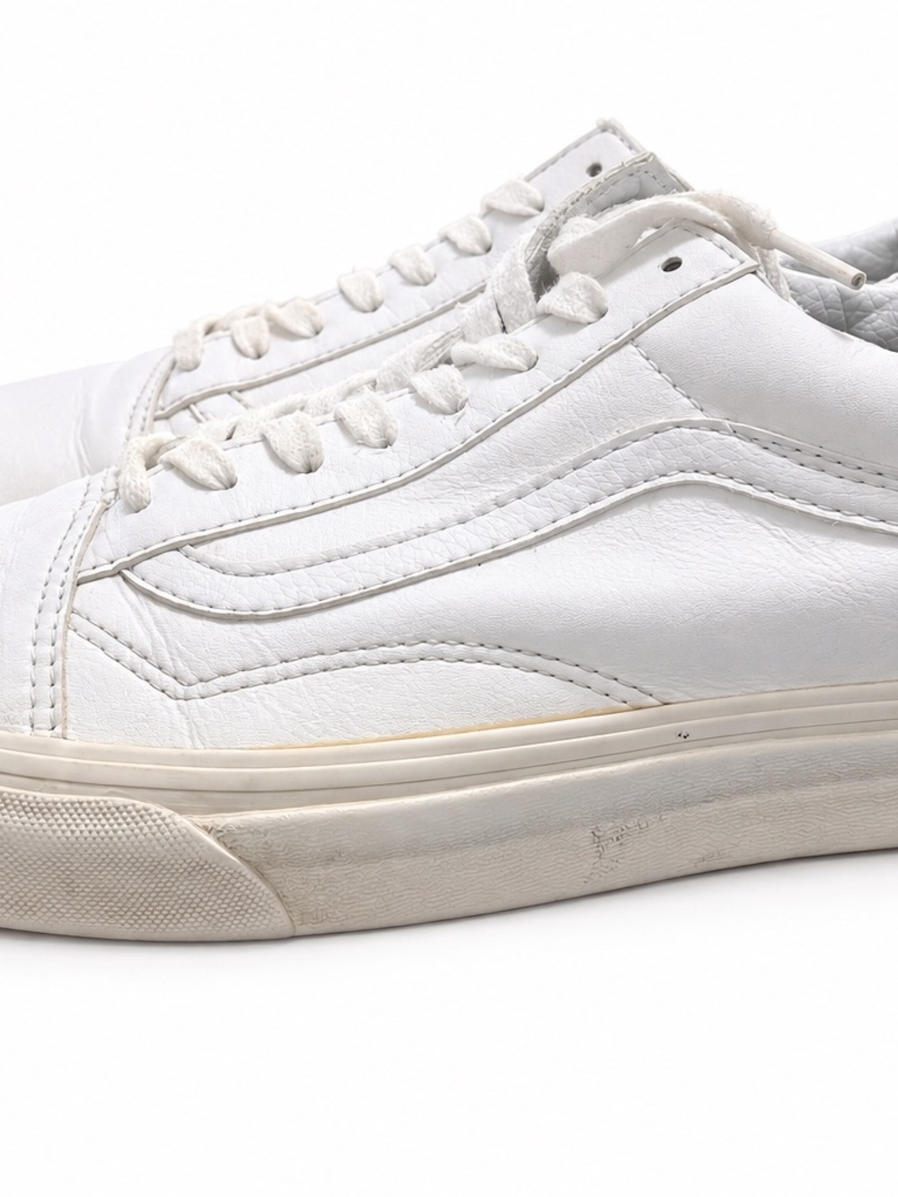 Vans Old Skool White Low Top Sneakers Men’s 9.5 Women’s 11 Classic Skate Shoes